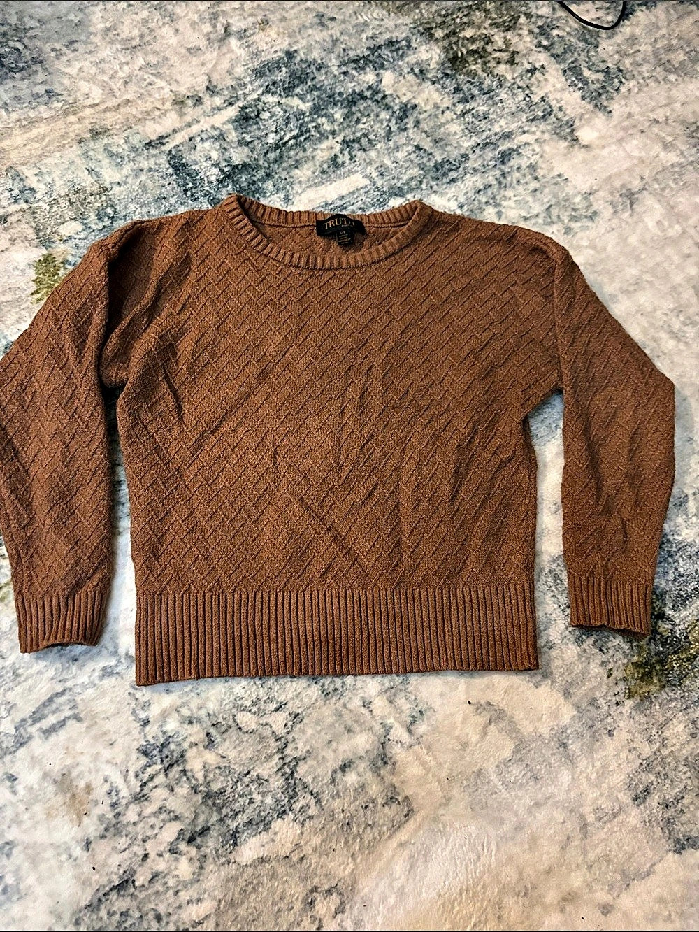 Truth by Republic Textured Crewneck Sweater Size Small